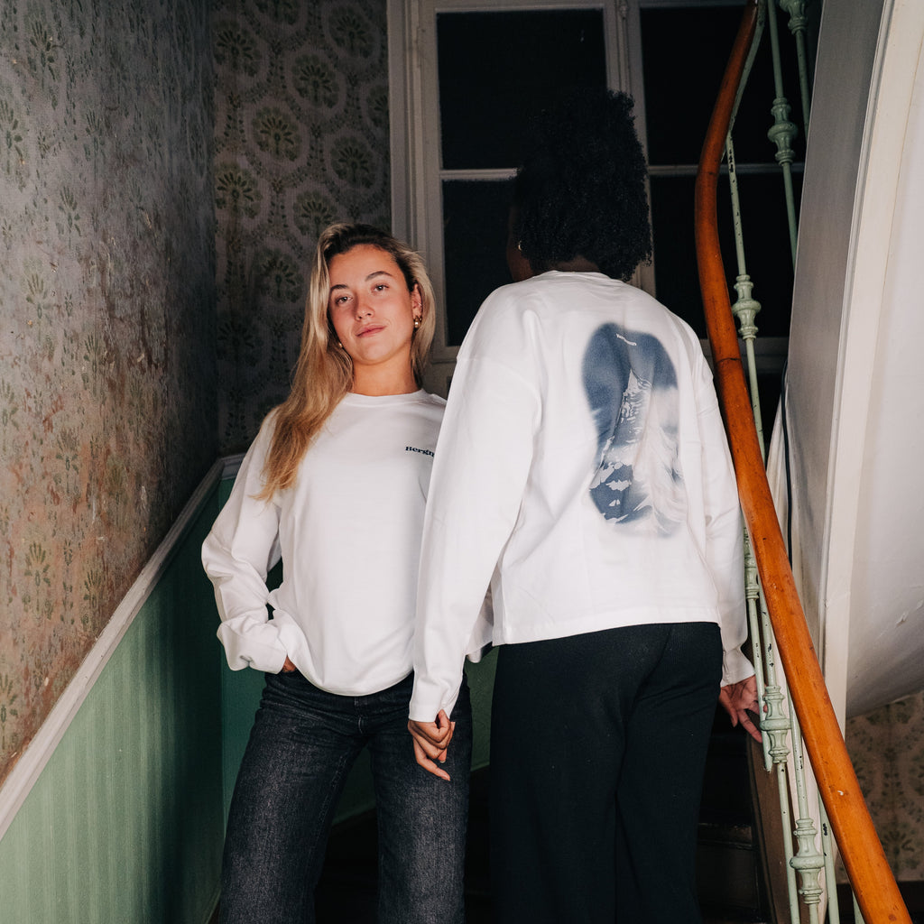 Mountain View Longsleeve (White, bedruckt)