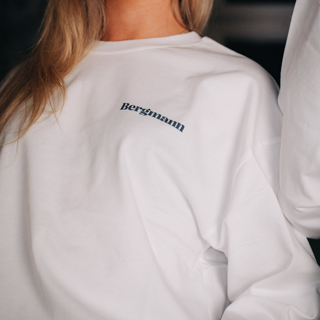 Mountain View Longsleeve (White, bedruckt)